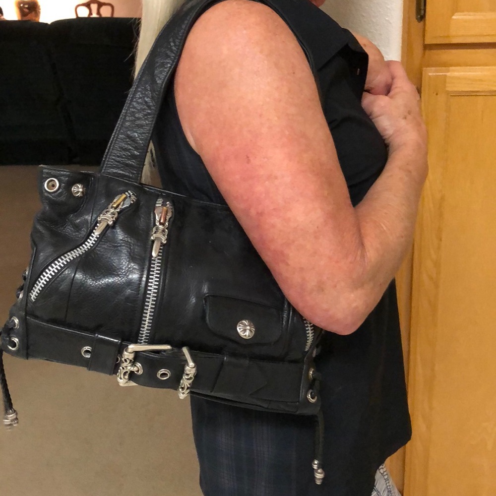Chrome Hearts biker purse